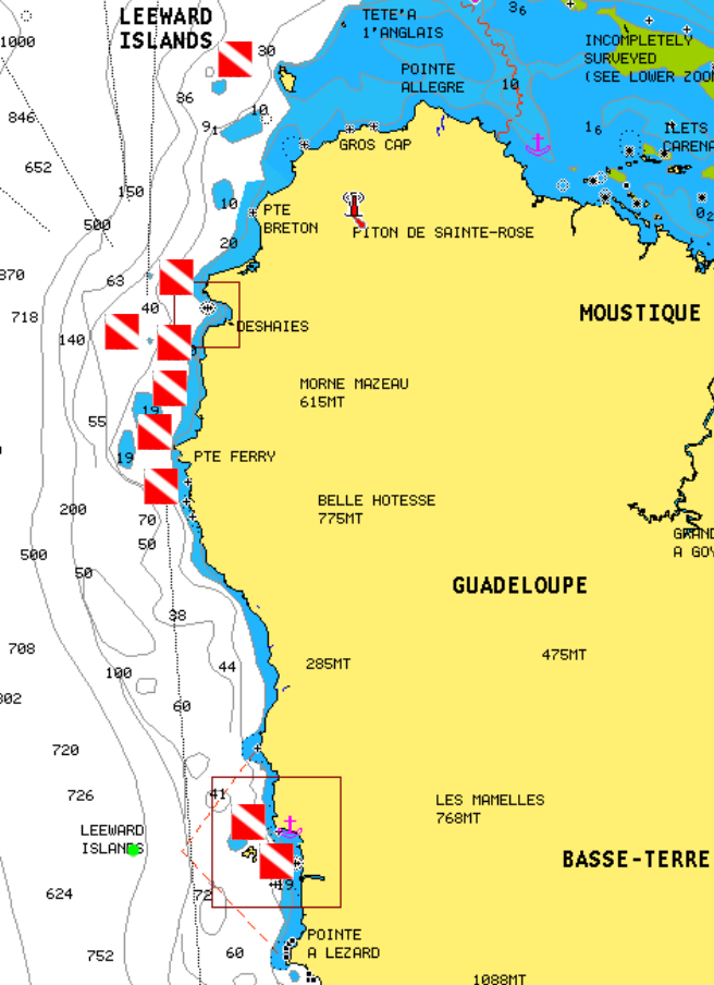 sites plong&eacute;e deshaies gwadaloisirs plong&eacute;e GLP diving